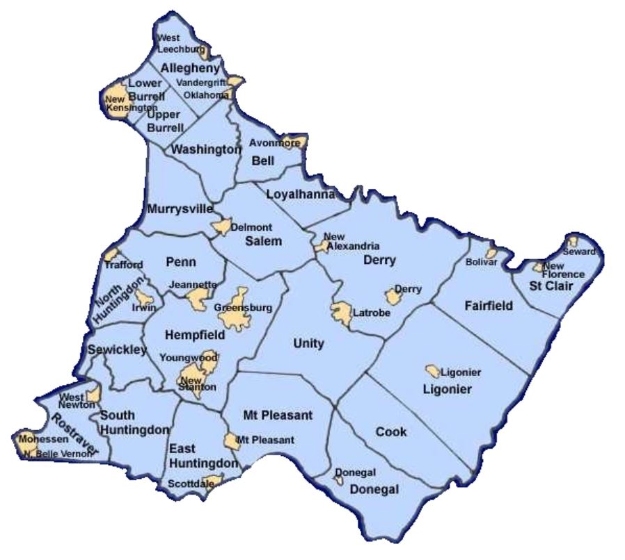 Westmoreland County Map